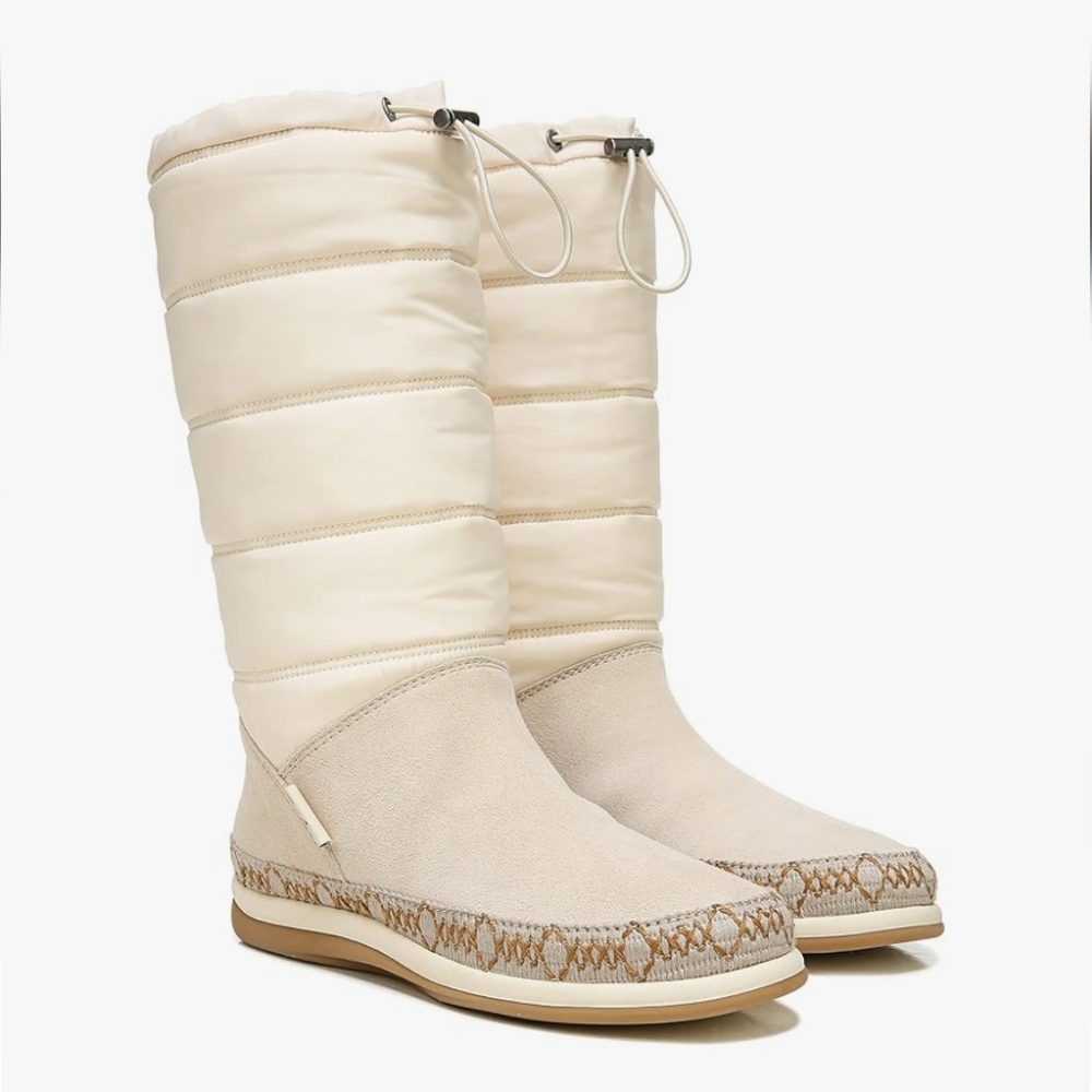 Zodiac Cream Winter Puffer & Suede Tall Boots